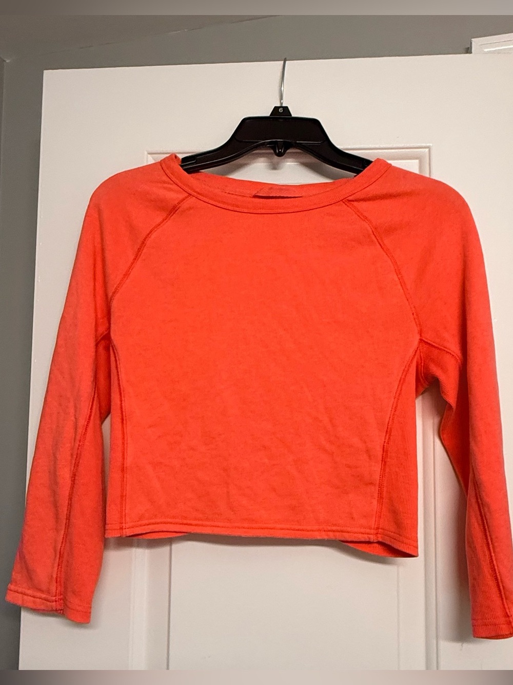 FP Movement by Free People Women's Cropped 3/4-Sleeve Top in Watermelon size M